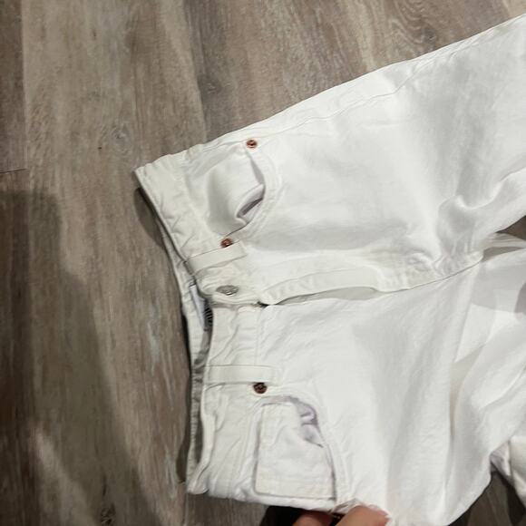 Zara White Flare Leg High Waisted Denim Jeans Size 2 - Picture 7 of 8